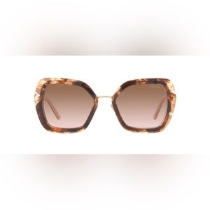 Prada PR 53YS Caramel Tortoise/Brown Gradient Pillow Women Sunglasses 53 mm
